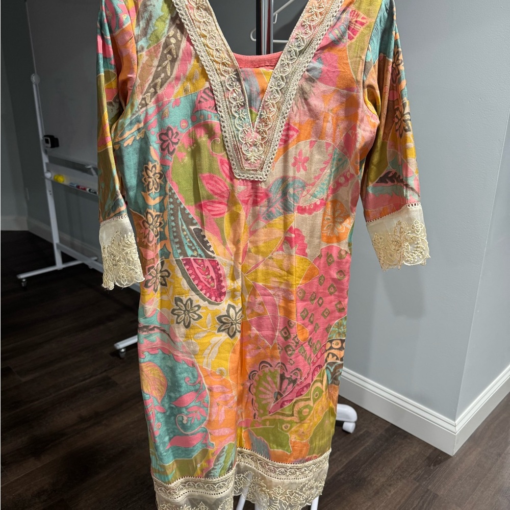 Colorful Bohemian Wedding Dress - Muslin suit